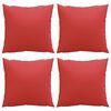 vidaXL Coussins de canap&eacute; lot de 4 rouge 40x40 cm tissu