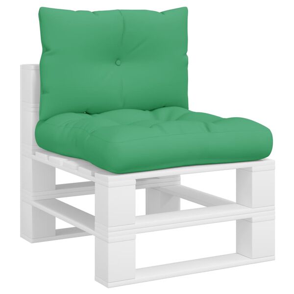 vidaXL Coussins de palette lot de 2 vert tissu