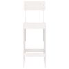 vidaXL Tabourets de bar lot de 2 blanc 40x48,5x115,5cm bois massif pin