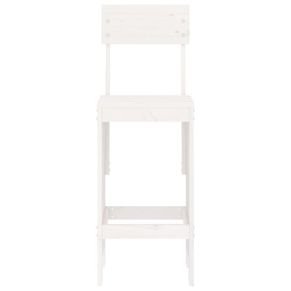 vidaXL Tabourets de bar lot de 2 blanc 40x48,5x115,5cm bois massif pin