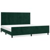 vidaXL Cadre de lit sans matelas vert fonc&eacute; 200x200 cm velours