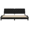 vidaXL Cadre de lit sans matelas noir 200x200 cm tissu