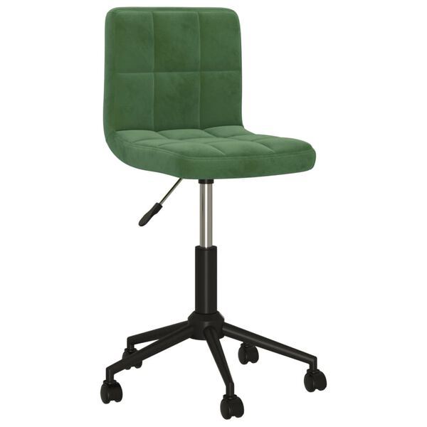 vidaXL Chaises pivotantes &agrave; manger lot de 4 vert fonc&eacute; velours