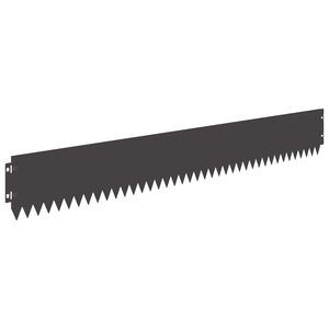 vidaXL Bordure de Pelouse 20 pcs 103 x 15 cm Acier Noir