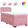vidaXL Sommier &agrave; lattes de lit avec matelas Rose 90x190 cm Velours