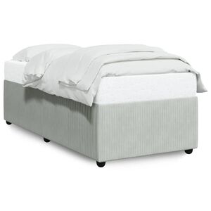 vidaXL Cadre de lit sans matelas gris clair 1 place et demie velours