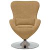 vidaXL Fauteuil &oelig;uf Marron Velours