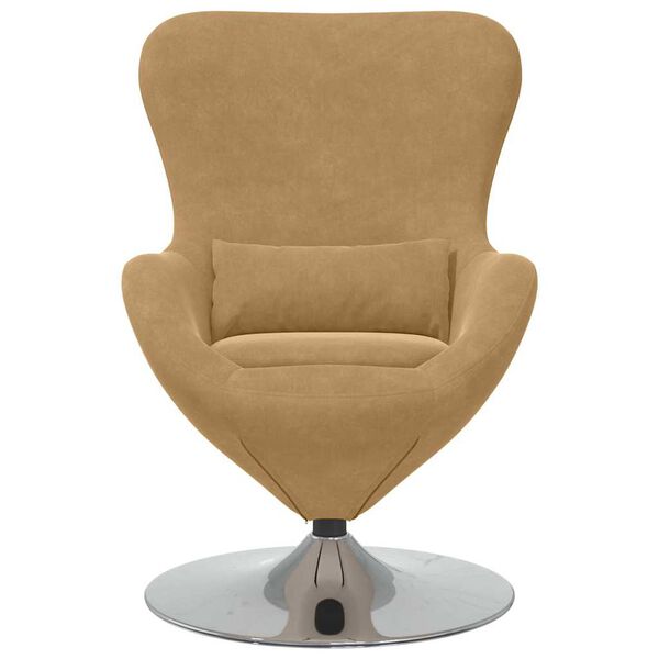 vidaXL Fauteuil &oelig;uf Marron Velours