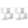 vidaXL Tables de chevet 2 pcs blanc brillant bois d'ing&eacute;nierie