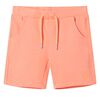 vidaXL Short pour enfants avec cordon de serrage orange n&eacute;on 140