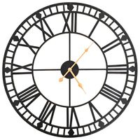 vidaXL Horloge murale vintage avec mouvement à quartz Métal 60 cm XXL