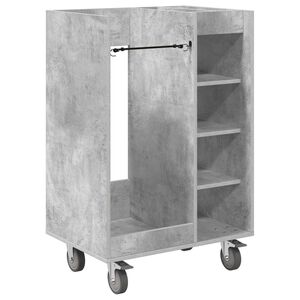 vidaXL Armoire de Golf avec roue Uni Gris b&eacute;ton 65 x 45 x 98 cm