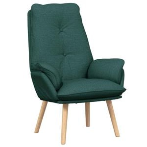 vidaXL fauteuil Vert fonc&eacute; 69 x 74 x 93 cm Tissu et Contreplaqu&eacute;