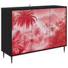 vidaXL Buffet AACHEN Ch&ecirc;ne noir 102 x 33 x 76 cm Bois d'ing&eacute;nierie