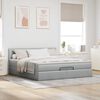 vidaXL Lit ottoman avec matelas gris clair 160x200 cm tissu