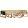 vidaXL Ensemble de canap&eacute;s d'ext&eacute;rieur 7 pc Blanc et Beige