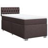 vidaXL Sommier &agrave; lattes de lit avec matelas Marron fonc&eacute; 80x200 cm