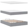 VidaXL Cadre de lit ottoman et matelas gris clair 140x190 cm tissu
