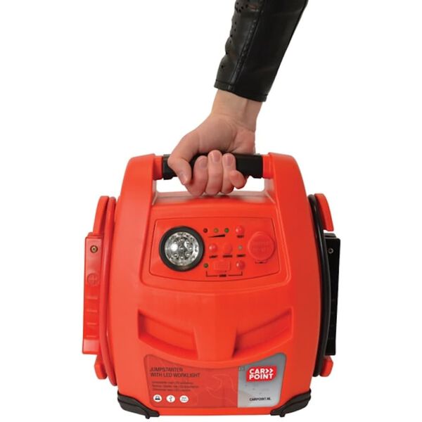 Carpoint D&eacute;marreur &agrave; LED 2 en 1 12 V/17 Ah Rouge