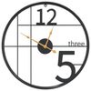 vidaXL Horloge murale noir &Oslash;50 cm fer