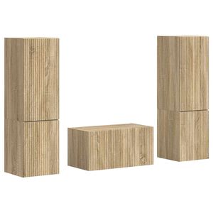 vidaXL Ensemble meuble TV 5 pc Ch&ecirc;ne Sonoma Bois d'ing&eacute;nierie