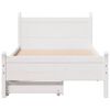 vidaXL Cadre de lit sans matelas blanc 90x190 cm bois de pin massif