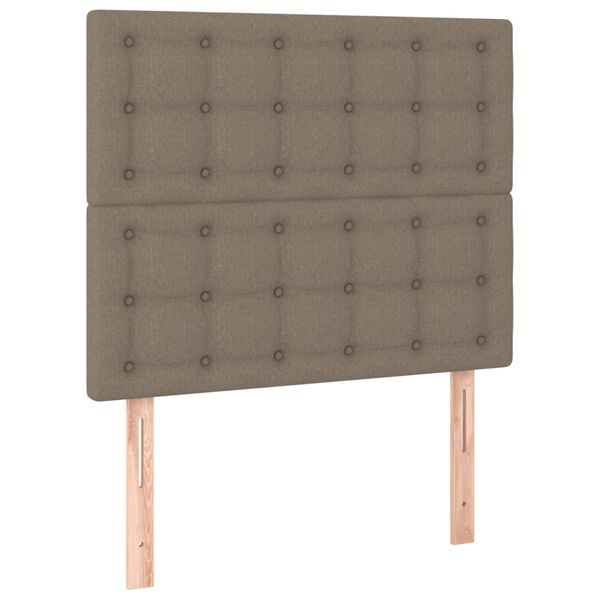 vidaXL T&ecirc;te de lit &agrave; LED Taupe 100x5x118/128 cm Tissu