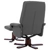 vidaXL Fauteuil inclinable avec repose-pied Gris Similicuir