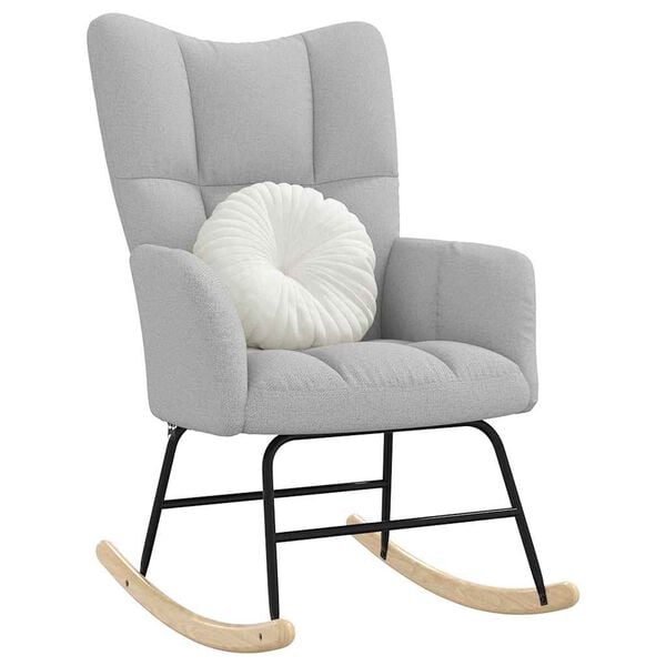 vidaXL Chaise à bascule gris nuage tissu