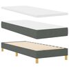 vidaXL Lit &agrave; Ressorts avec matelas Gris fonc&eacute; 80 x 200 cm tissu