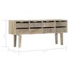 vidaXL Buffet 140x30x60 cm Bois de manguier massif