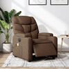 vidaXL Fauteuil inclinable de massage &eacute;lectrique marron tissu