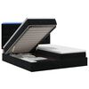 vidaXL Lit coffre avec matelas et LED Noir 180 x 200 cm Velours