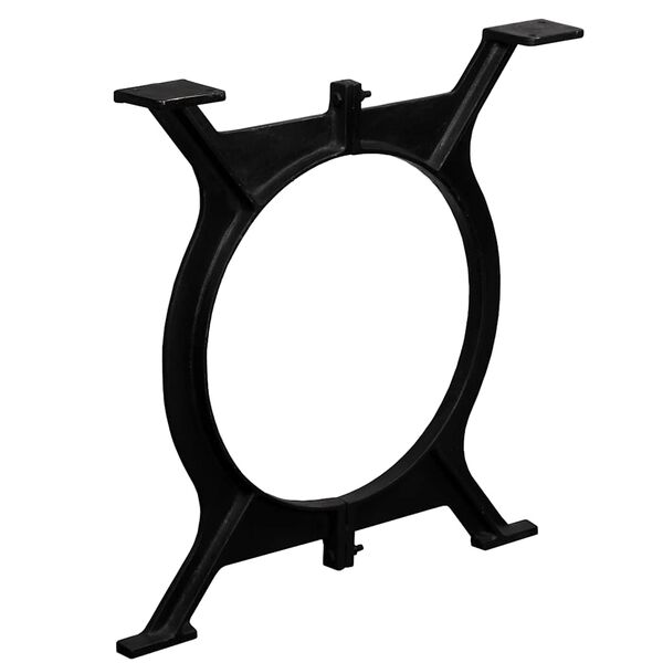 vidaXL Pied de table de salle &agrave; manger 2 pcs Cadre en O Fonte