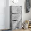 vidaXL Armoire à chaussures gris béton 60x21x125,5cm bois d'ingénierie