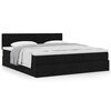 VidaXL Cadre de lit ottoman avec matelas noir 160x200 cm tissu