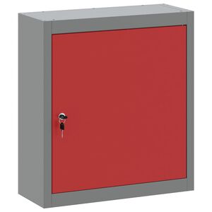 vidaXL Armoire &agrave; outils avec &eacute;tag&egrave;re Rouge et Gris 50 x 20 x 55 cm
