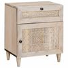 vidaXL Cabinet de chevet Beige 50 x 33 x 60 cm Bois d'acacia massif