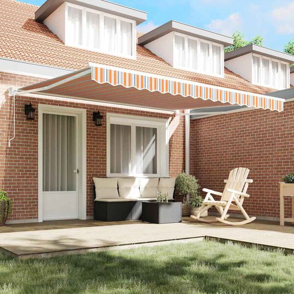 vidaXL Auvent R&eacute;tractable Multicolore 400 &times; 300 cm