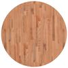 vidaXL Dessus de table &Oslash;90x4 cm rond bois massif de h&ecirc;tre