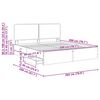 vidaXL Cadre de lit Ch&ecirc;ne fum&eacute; 200 x 200 cm Bois Ing&eacute;nierie