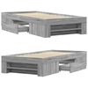 vidaXL Cadre de lit sans matelas sonoma gris 100x200 cm
