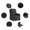 vidaXL Fauteuil inclinable électrique noir cuir véritable