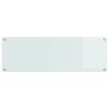 vidaXL Protection de cuisine Blanc 120 x 40 x 0.6 cm verre tremp&eacute;