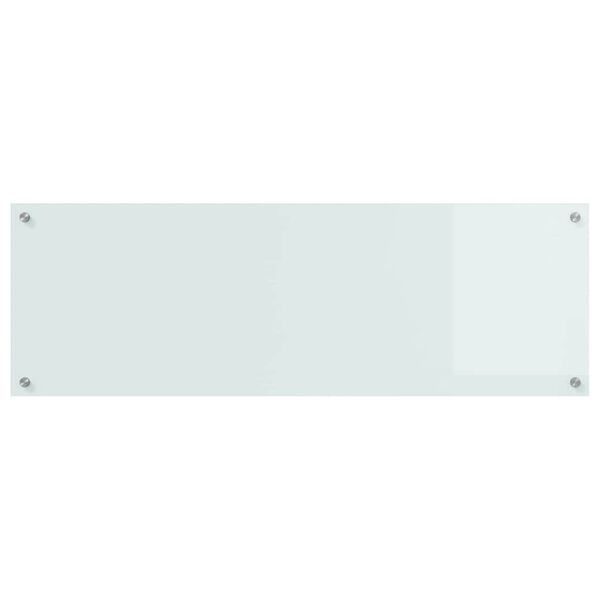 vidaXL Protection de cuisine Blanc 120 x 40 x 0.6 cm verre tremp&eacute;