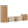 vidaXL Ensemble meuble TV 4 pcs Ch&ecirc;ne Sonoma Bois d'ing&eacute;nierie