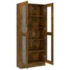 vidaXL Armoire à vitrine Chêne fumé 82,5x30,5x185 cm Bois ingénierie