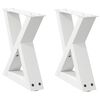vidaXL Pieds de table basse 2 pi&egrave;ces Blanc 30 x (30-31,3) cm Acier