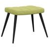 vidaXL Chaise de relaxation avec tabouret Vert Tissu