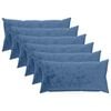 vidaXL Housse de coussin 6 pc HEERLEN Bleu clair 40 x 80 cm Flanelle